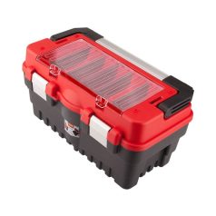   Extol Szerszámosláda – műanyag, 547×271×278 mm, fémcsatos, tálcával, lakatolható