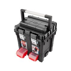   Extol Profi Szerszámosláda – erős műanyag, 440×350×440 mm, fémcsatos, tálcával, lakatolható