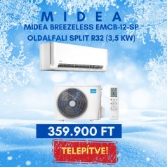   Midea Breezeless EMCB-12-SP (3,5 kW) oldalfali split klíma telepítéssel